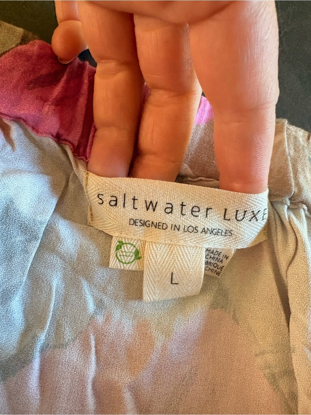 Saltwater LUXE Pink Floral Maxi Skirt Large - Picture 5 of 6